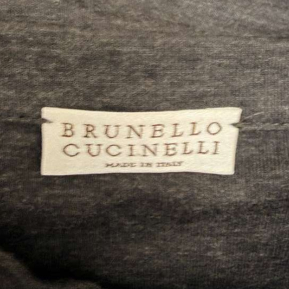 Brunello Cucinelli Monili Bead Cotton Stretch T-Shirt Dress Gray Made In Italy - Picture 6 of 13